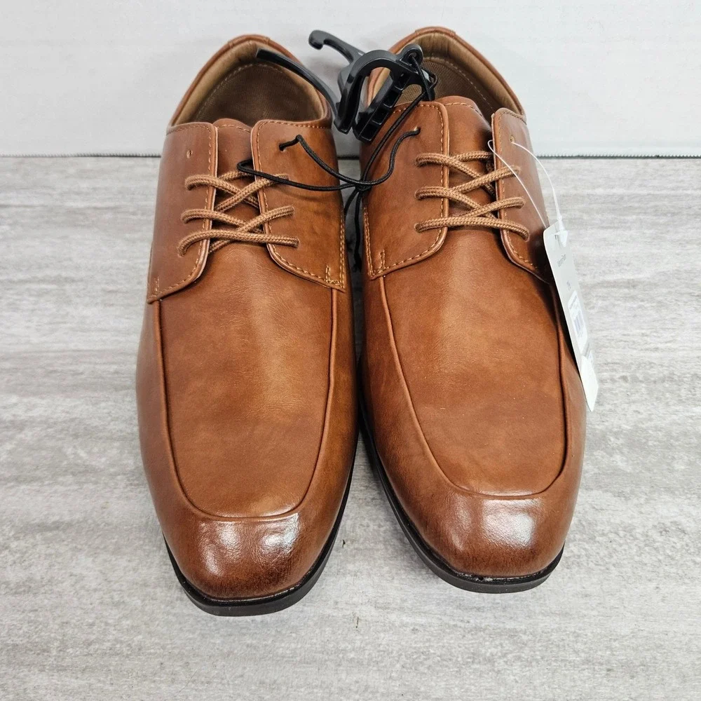 George Mens Dress Shoes Lace Up‎ Oxford Classic Comfort Formal Shoes Brown 7.5